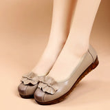 Women PU Leather Shoes Female Flats 2023 Fashion Comfortable non-slip wear-resistant Shoes Womans Flats Mom Leather