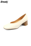 New Vintage Spring and Autumn Women's Shoes Round Toe Shallow Casual Women's High