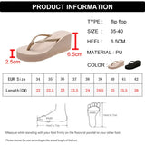 Lightweight Wedge Flip Flops Women 2024 Summmer Clip Tie Platform Slippers Woman Non Slip Thick Sole Beach