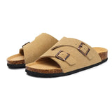 New Summer Men Cork Slipper Non-slip Casual Beach Women Outside Slide