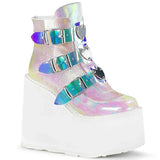 Buckle Ankl Bootes Women Punk Female Platform Boots Wedges High Heels PU Women Short Boots Botas De Mujer Plus Size