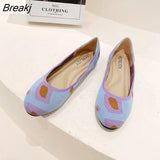 Knitted Single Shoes Women Flat Shoes Round Toe Casual Shoes 11 Colors Spring Summer Plus Size