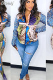 Autumn 2 Piece Sets African Sets For Women Retro Print Loose Long Shirt And Skinny Long Pants Sexy Fall Fashion