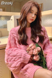 Sweet Knitted Sweater Woman Elegant Long Sleeve Fashion Pullover 2023 Autumn Design Casual Korean Style Tops Female