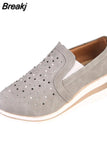 New Women Wedges Shiny Rhinestone Sneakers Spring Autumn Platform Height Increased Zipper Casual Ladies Vulcanized