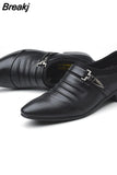 Casual Men Leather Big Toe Soft Sole Dress Versatile Business Lace-Up Summer Breathable Style 2023 Men Shoes Loafers
