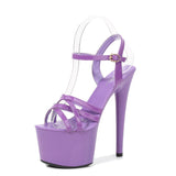 Breakj Leather Sandals Special High Heels Fine Heel Sexy Black Waterproof Table Hate Day Superb High Sandals Female