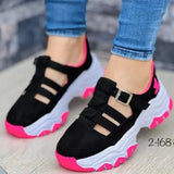 Thick-soled Women's Sports Shoes Fashion Casual Comfortable Slip-on Flat Shoes Women's Heightening Vulcanized