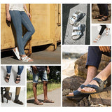 2023 New Summer Beach Cork Sandals Casual Women Outside Non-slip Black White Double Buckle Sandalias
