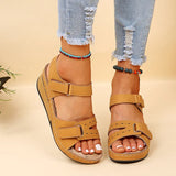 Breakj 2023 Plus Size Casual Fish Mouth Sandal Hot Roman Style Sandals Women Wear Velcro