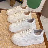 Size 35-40 Sneakers For Women Rela Leather High Heels Platform Shoes Women 2023 Fashion Pumps Baskets Luxury