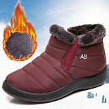 Women Boots Super Warm Winter Shoes For Women Ankle Boots Waterproof Snow Botas Mujer Short Black Low Heels Winter Boots