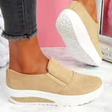Hot Flock New High Heel Lady Casual Black/ 6CM Women Sneakers Leisure Platform Shoes Breathable Height Increasing