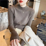 halfneck Sweater Pullover Women Autumn winter Casual long Sleeve basic plus size Sweater For women Female knit