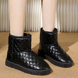 Winter Thick Plush Warm Snow Boots Women Slip On Flat Heels Cotton Shoes Woman Non Slip Waterproof Ankle Boots Female