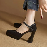 Women's Summer Footwear Stripper Shoes for Woman 2023 Sandals Evening Platform Pointed Toe Super High Heel Block Chunky Heels