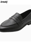 2023 New Arrival Women Flats Platforms Pointed Toe Genuine Leather Working Casual Shoes Woman Spring Summer