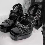 Women Mary Janes Pumps Shoes Brand Design 2023 Spring Gothic Style Lolita Sweet Girl Office Lady High Heels Pumps