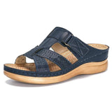 Slippers Women's 2023 Size Sandals Women's Hollowed-Out Cross-Leisure Slope Heels Ladies