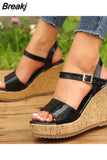 for Women 2023 Hot Sale Peep Toe Women's Sandals Summer Fashion Wedge Sandals Casual Daily Sandals Ladies Zapatos