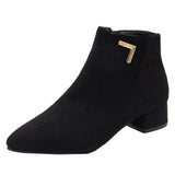 Breakj Boots Women's Slippery 2023 New Martin Boots Tips Thick And Internal Height Locomotive Boots In Good