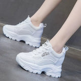 Breakj New Spring And Summer New Women's Shoes Fashion Sleeker Casual Sneakers Single Shoes Round Head With Mesh Loose Cake