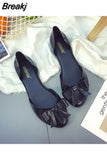 Fashion Daily Ladies Four Seasons Sandals Bow Knot Baotou Solid Color Flat Outer Casual