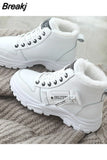 Women Boots Winter Fashion Chunky Sneakers Casual Plus Platform Boots Women Fashion Bottes Warm Plush Women Shoes Botas De