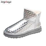 black Winter Women Snow Boots For Women Shoes 2023 New Fashion Thicken Bottom Non-slip Waterproof Cloth Warm Cotton