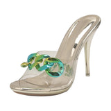 Women Slippers Popular Fashion Summer Women Mules Casual Female Shoes Pumps High Heels 11CM Peep Toe Slipper Stilettos