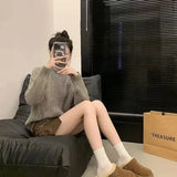 Breakj Shoes Platform And Velvet Head Half Slippers Women Wear 2024 New Winter Birken Wool Snowcotton