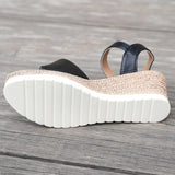 Ankle Buckle Wedges Sandals for Women Summer 2023 Patchwork Platform Sandles Woman Thick Sole Gladiator Sandalias