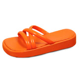 New Summer High Platform Slippers Women 2023 Plus Size Non Slip Beach Sandals Woman Thick Bottom Slides Shoes