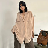 Elegant White Blazer For Women Notched Collar Long Sleeve Solid Minimalist Spring Blazers Female Fashion