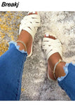Casual Fashion Women's Slippers Household Flip-flops 2023 Summer Diamond Flat Bottom Non-slip All-match Slippers
