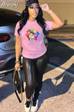 Summer Juicy Diamonds Print Tshirt Women Round Neck Short Sleeve Top Female Pattern Harajuku Tshirt 2023 New