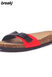 2023 New Fashion Summer Outside Cork Slipper Women Casual Beach Mixed Color Slides