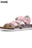 2023 New Summer Fashion Women Sandals Buckle Cork Beach Casual Outside Non-slip Slipper