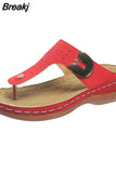 Summer Beach Flip-Flops Casual Bright Diamond Shiny Cork Slippers Ladies Open Toe Sandals Ladies Slippers Plus Size