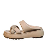 Breakj Bottom Soft Skin Rhinestone Slippers Women Wear Summer 2024 New Fashion Versatile Lazy Female