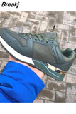 Women Sneaker Autumn Casual Breathable Suede Leather Platform Sport Shoes Fashion Running Walking Lace Up Ladies Shoes