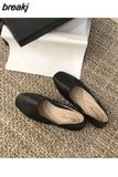 Shoes Women Female Ballet Square Toe Flat Heels Brand Shoes Slip On Casual Loafers Soft Moccasins Female Zapatillas