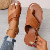 Breakj Summer New Large Size Women's Shoes Set Toe Fashion Flat With Casual Women's Cool