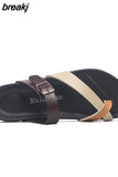 2023 New Outside Cork Slipper Flip Flops Summer Women Mixed Color Casual Beach Non-slip Slides
