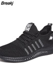 Men Sneakers Mesh Casual Shoes Lac-up Breathable Lightweight Walking Sneakers Men Shoes Plus Size Summer Tenis
