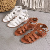 Woman Trend Rome Women's Shoes Summer Sandals Female Daily Outdoor Solid Open Toe Flat Sandals Female Bohemia Beach