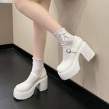 shoes Heels Lolita shoes platform heels Women Mary Jane Shoes Vintage Girls High Heel Japanese Style College Student