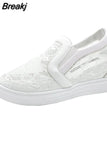 shoes for women black white lace flower shoes women loafers 2023 women casual shoes comfortable platform