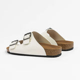 Size 35-40 Summer 2023Real Leather Shoes For Women Platform Slippers Fashion Buckle Heels Sandals Outdoor