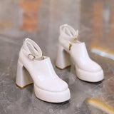 Platform High Heels Women Shoes Mary Jane Designer Autumn Elegant Chunky Shoes Trend Round Toe Party Zapatillas